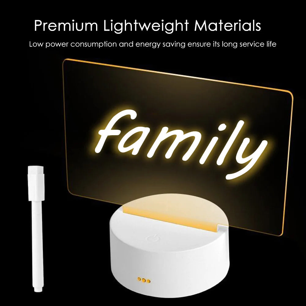 Creative LED Note Board Board with Pen, USB & Battery Power