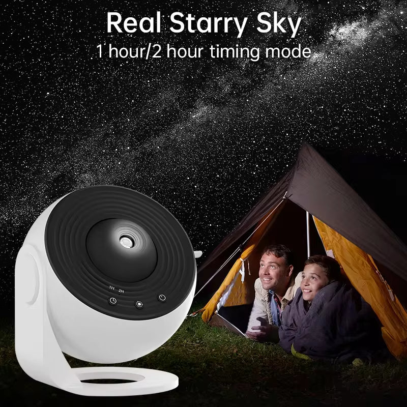 360° Galaxy Projector Lamp – Starry Sky Night Light with 12 HD Scenes for Kids & Home Decor