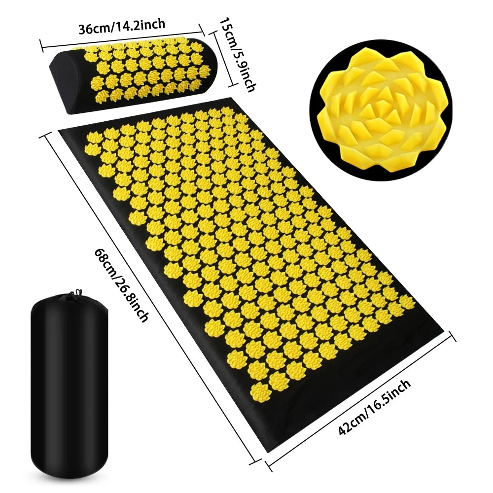 Acupressure Yoga Mat β Body and Foot Massager for Tension Relief