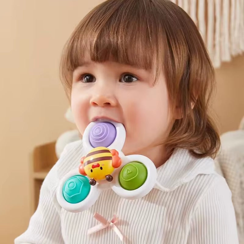 Colorful Insect Fidget Spinner – Educational Rattle & Bath Toy for Kids