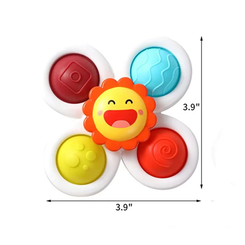 Colorful Insect Fidget Spinner – Educational Rattle & Bath Toy for Kids