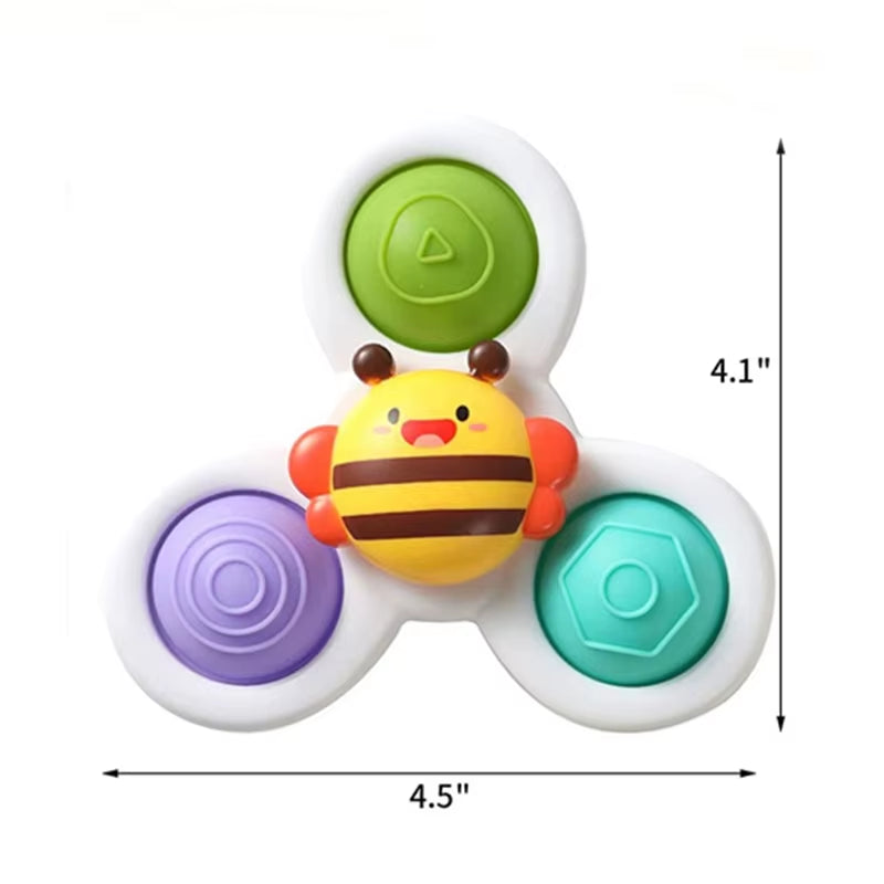 Colorful Insect Fidget Spinner – Educational Rattle & Bath Toy for Kids
