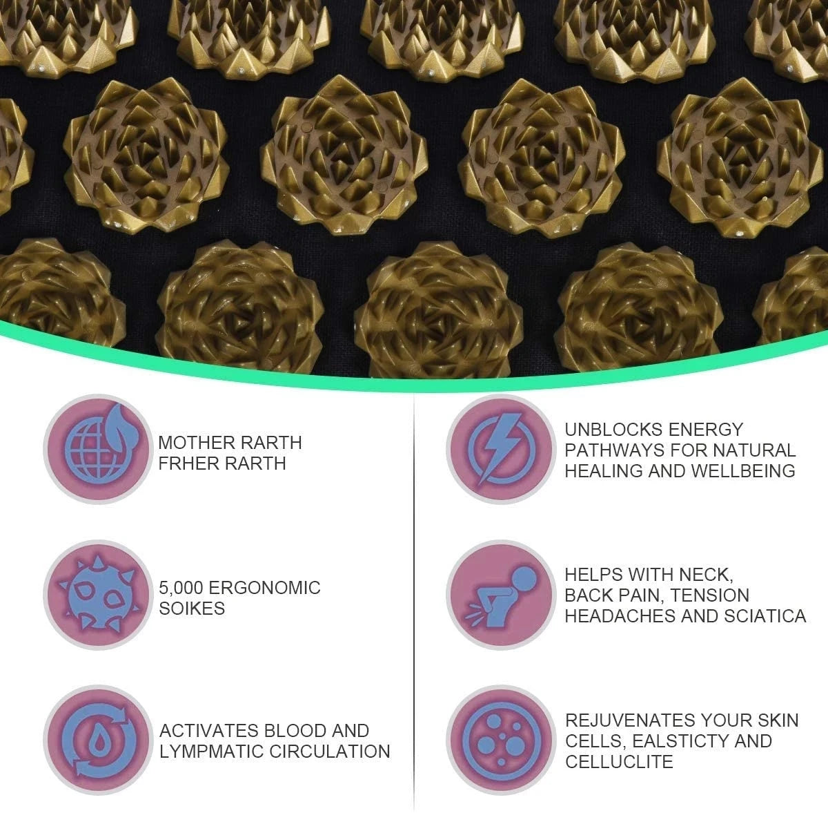 Acupressure Yoga Mat β Body and Foot Massager for Tension Relief