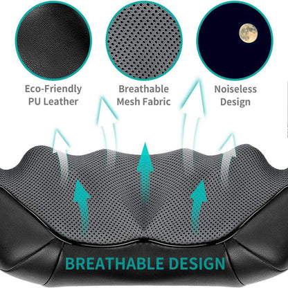 Nekteck Shiatsu Neck and Back Massager with Soothing Heat, Electric Deep Tissue 3D Kneading Massage Pillow for Shoulder, Leg, Body Muscle Pain Relief